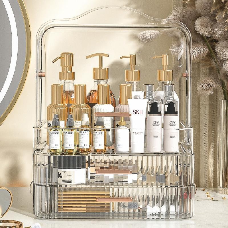 Cosmetic Acrylic skin care product storage box,desktop transparent storage box, dormitory lipstick storage rack