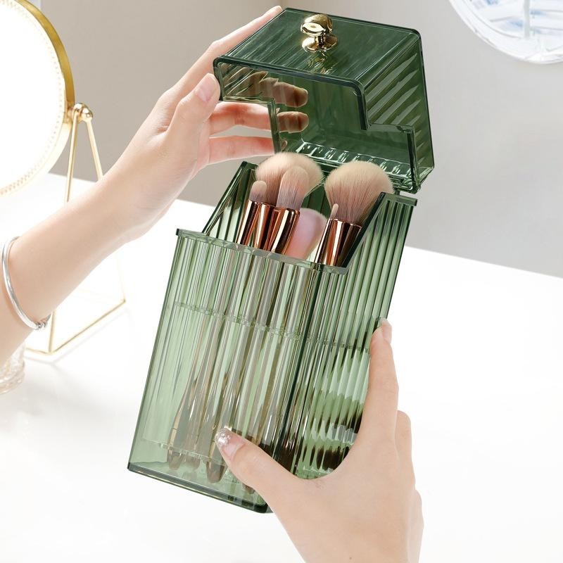 Shopclassyshop Light luxury makeup brush storage bucket desktop high-end  dust-py eye shadow brush
