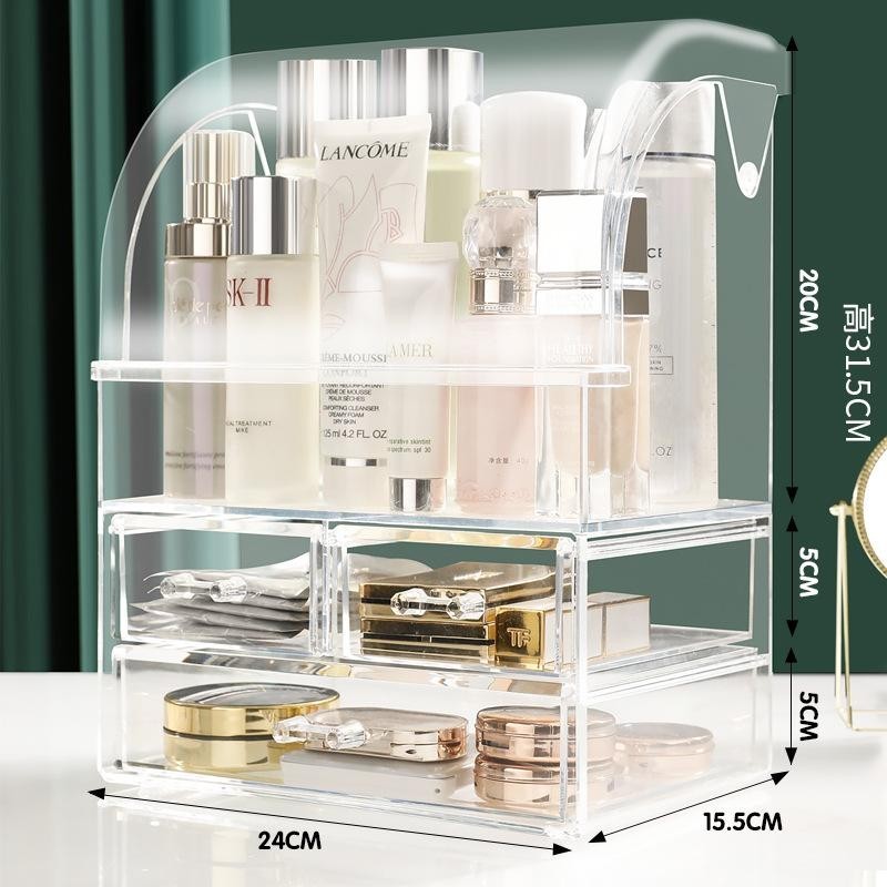 Shopclassyshop Acrulic Cosmetics Make up storage box desktop dust-proof skin care product storage table lipstick makeup