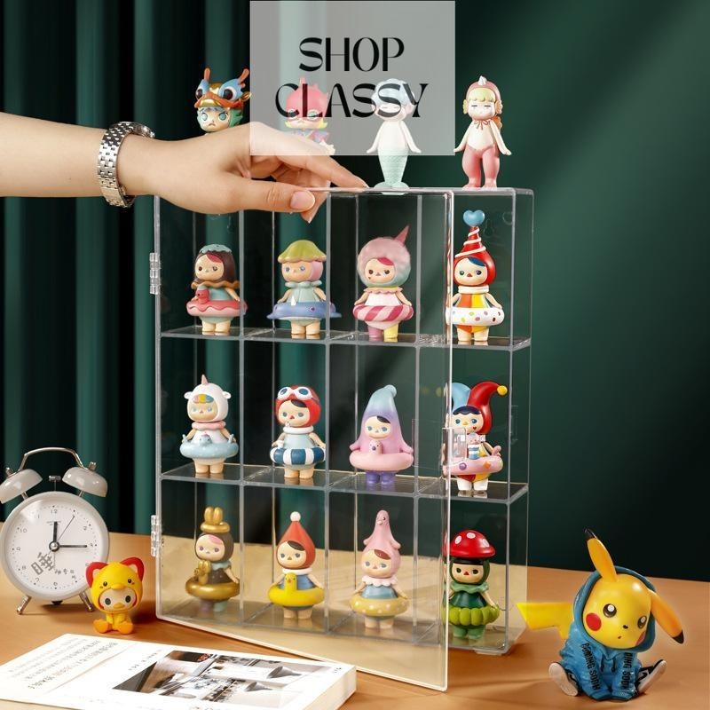 Shopclassyshop Pop Mart Blind Box organizer Display storage Acrylic Stand Figure Mart Display Wall Hanging Dust-proof
