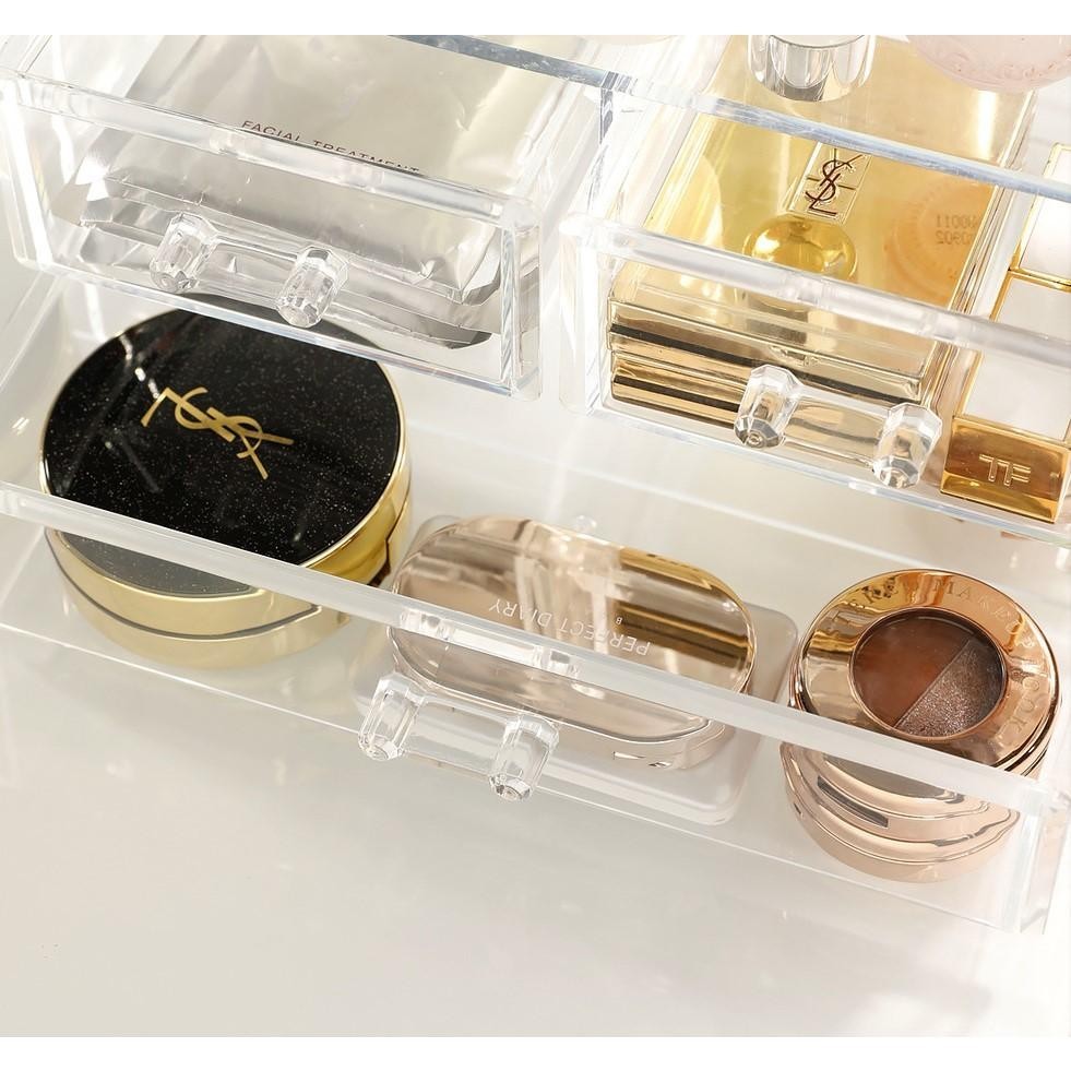 Shopclassyshop Acrulic Cosmetics Make up storage box desktop dust-proof skin care product storage table lipstick makeup