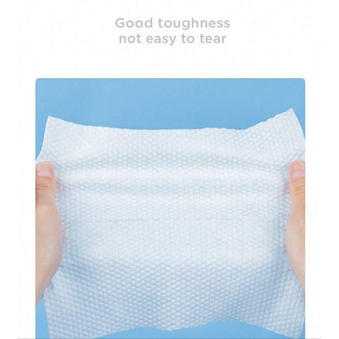 Shopclassyshop OUYILI 100pcs Cotton Extra Thick Facial Cotton Tissues Wet & Dry Use Lint-Free Tissues for Sensitive Skin