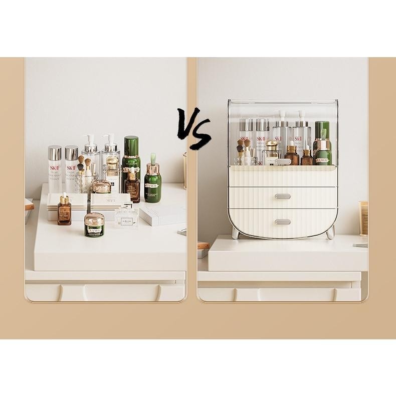 Premium Cosmetic Oraganizer Desktop storage rack large jewelry drawer organizer box dust-proof cosmetics storage box