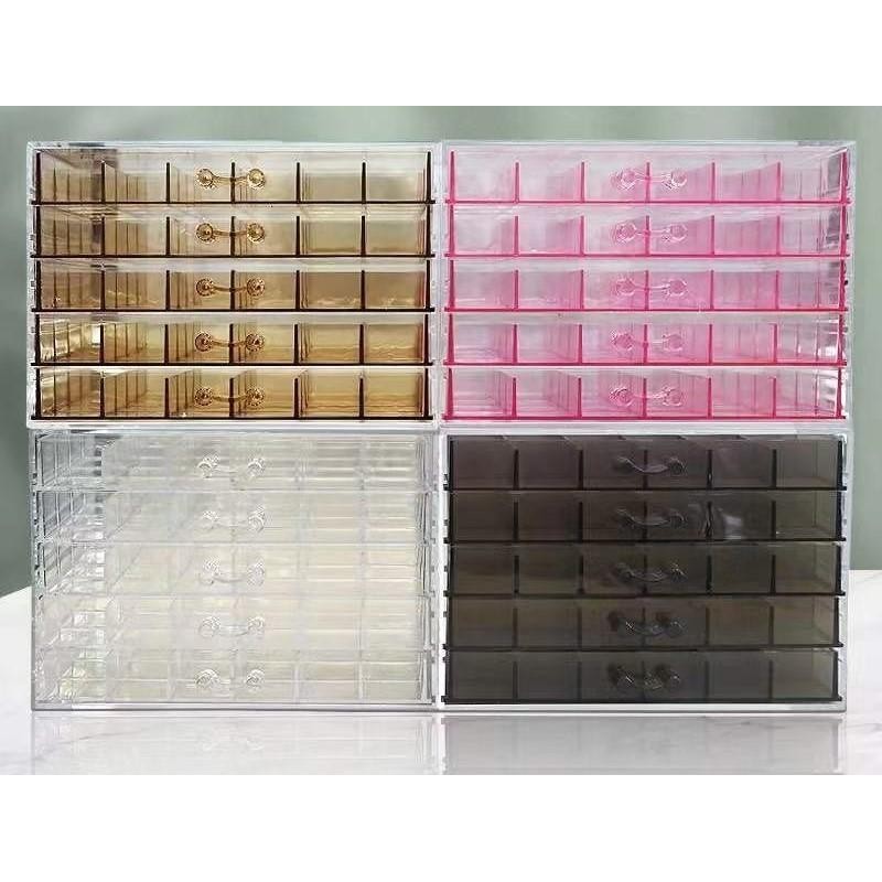 Shopclassyshop 5 Drawer 120 slot jewerly box anti-oxidation earring multi grid ring storage box