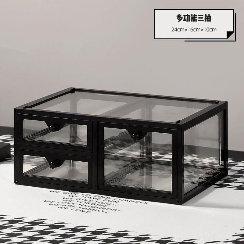 ShopClassyshop Glass Brush Storage Box Eyebrow Pencil Cosmetic Drawer Makeup Organiser Jewelry