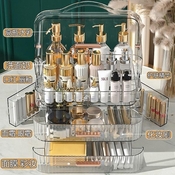 Cosmetic Acrylic skin care product storage box,desktop transparent storage box, dormitory lipstick storage rack