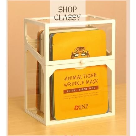 Glass Cosmetic Storage Box Desktop Organizing Facial Mask  Cosmetic Box Dustproof Lipstick Skin Care Storage Rack