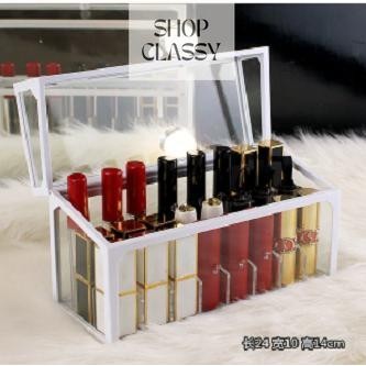 Shopclassyshop Glass Lipstick organizer Storage Box Makeup Organiser 40pcs / 24 pcs & 15 pcs