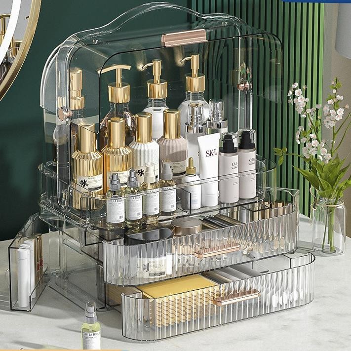 Cosmetic Acrylic skin care product storage box,desktop transparent storage box, dormitory lipstick storage rack