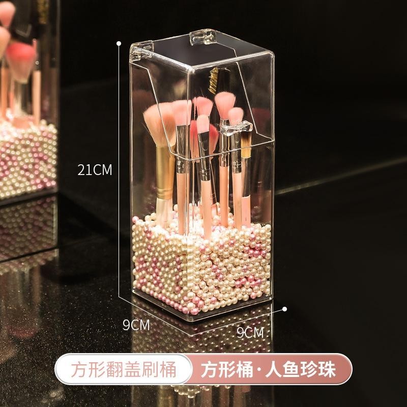 Shopclassyshop Acrylic plastic Brush holder Organizer eyebrow pencil beauty brush storage box cosmetics pen dust-proof