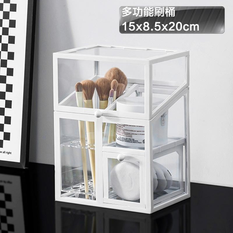 ShopClassyshop Glass Makeup Organizer Box Brush Storage Box Eyebrow Pencil Cosmetic Drawer Organiser  Storage