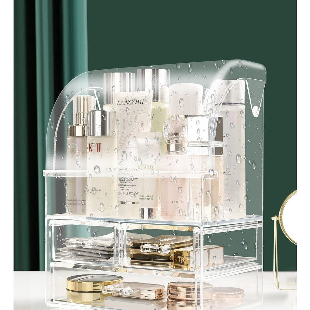 Shopclassyshop Acrulic Cosmetics Make up storage box desktop dust-proof skin care product storage table lipstick makeup