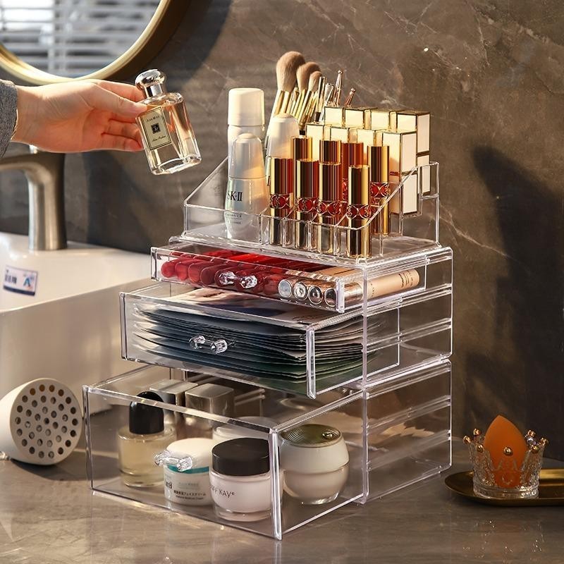 Shop Classy Acrylic cosmetics storage box Jewelry drawer-type organizer cabinet desktop storage rack