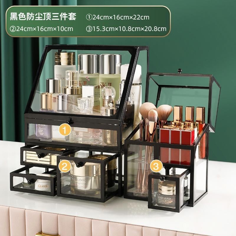 ShopClassyshop Glass Brush Storage Box Eyebrow Pencil Cosmetic Drawer Makeup Organiser Jewelry