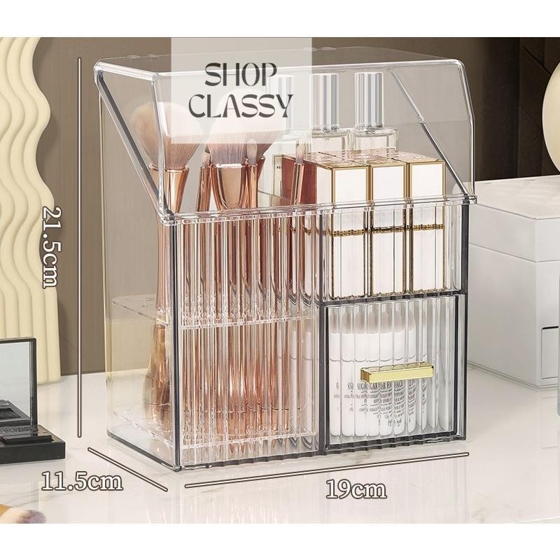 Acrylic Makeup brush Holder storage bucket lipstick lip glaze box brush dust-proof eyebrow pencil eye shadow brush