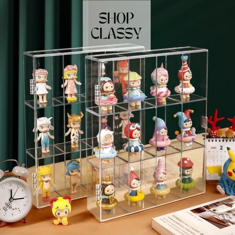 Shopclassyshop Pop Mart Blind Box organizer Display storage Acrylic Stand Figure Mart Display Wall Hanging Dust-proof