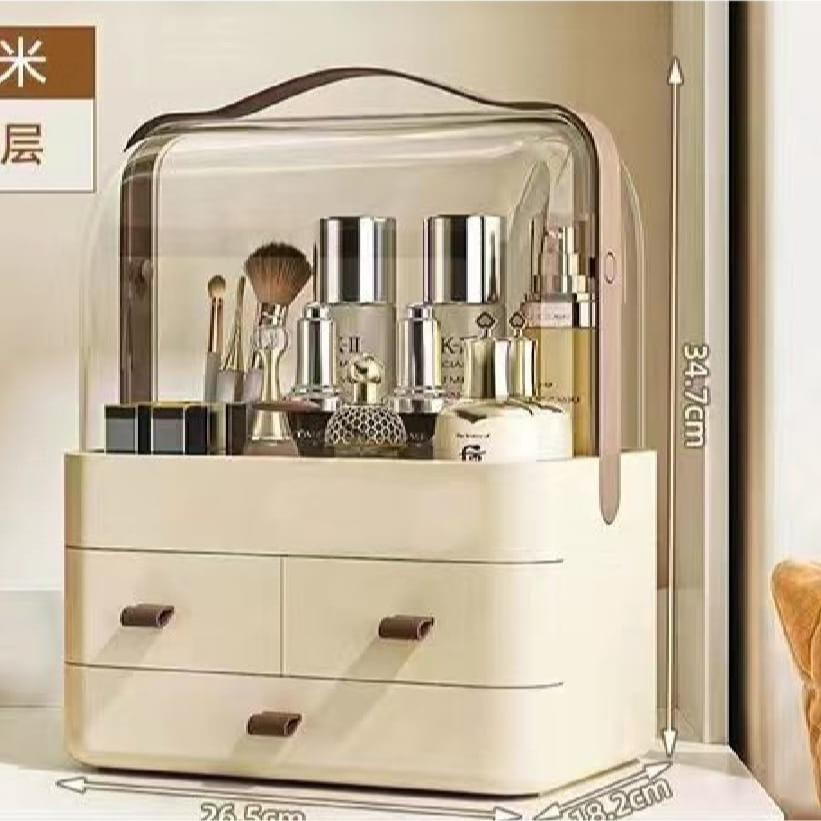 Acrylic Plastic Make Up Organizer Storage box Cosmetics Skin care products, facial mask,lipstick,dust-proof vanity