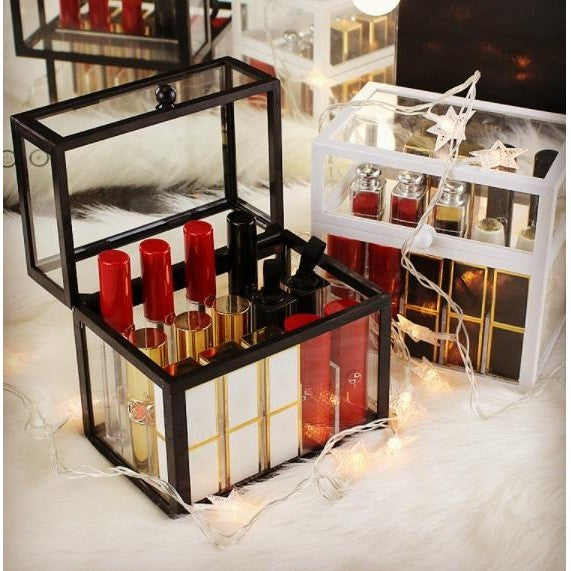 Shopclassyshop Glass Lipstick organizer Storage Box Makeup Organiser 40pcs / 24 pcs & 15 pcs