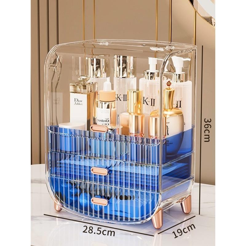 Premium Cosmetic Oraganizer Desktop storage rack large jewelry drawer organizer box dust-proof cosmetics storage box