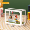 Shopclassyshop Glass Popmart Display box Storage Box with led light for Toys figure pop mart & perfume Storage Dustproof