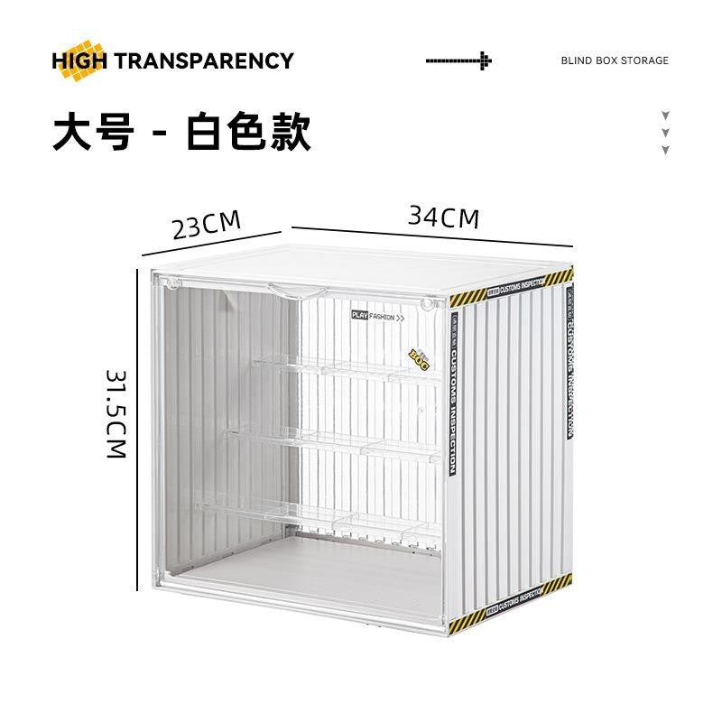 Acrylic Display Box fits Toy Popmart bearbrick Figurine Display Case Blind Box Lego Display Cabinet Removable Shelf