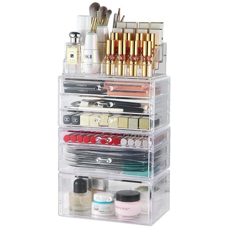Shop Classy Acrylic cosmetics storage box Jewelry drawer-type organizer cabinet desktop storage rack