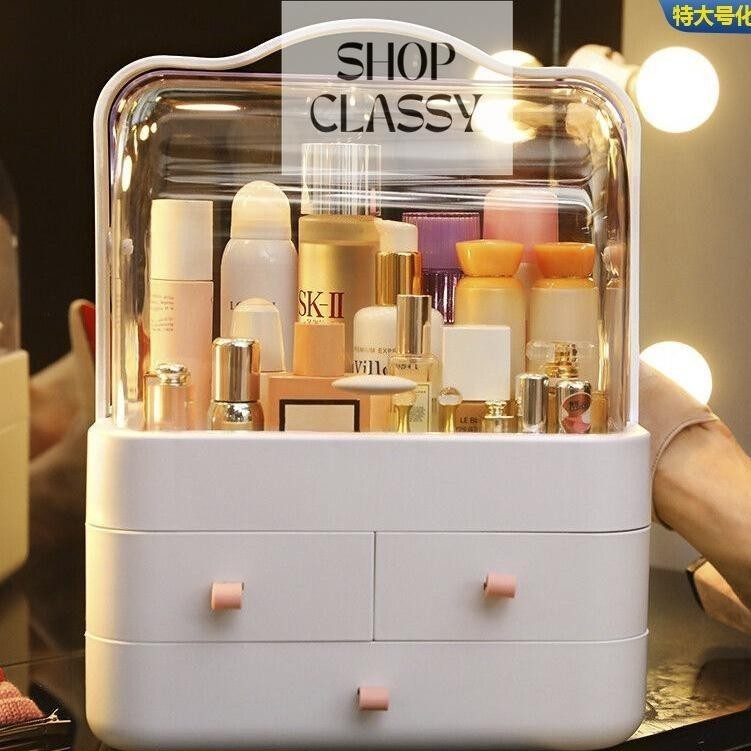 Acrylic Plastic Make Up Organizer Storage box Cosmetics Skin care products, facial mask,lipstick,dust-proof vanity