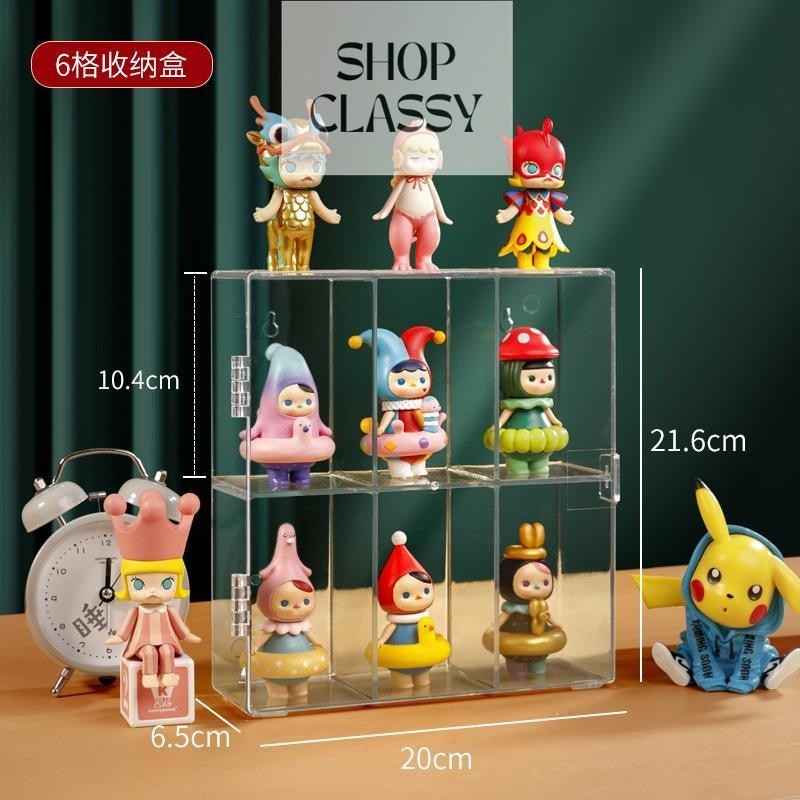 Shopclassyshop Pop Mart Blind Box organizer Display storage Acrylic Stand Figure Mart Display Wall Hanging Dust-proof