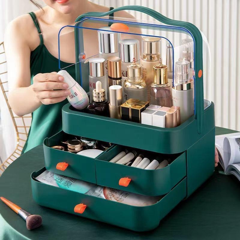 Acrylic Plastic Make Up Organizer Storage box Cosmetics Skin care products, facial mask,lipstick,dust-proof vanity