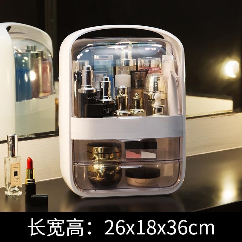 Shop Classy cosmetics storage box household organizer large desktop dustproof dressing table lipstick skin care  box
