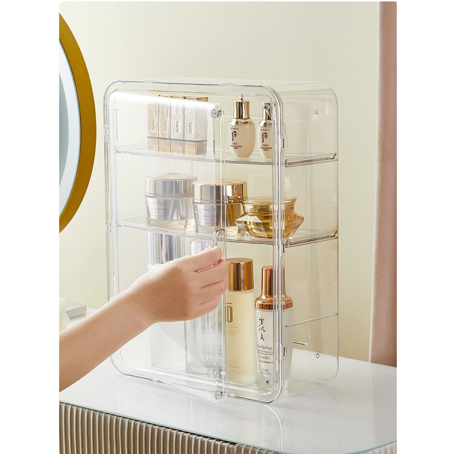 Shopclassyshop Wall-mounted multilayer cosmetics shelf perfume dresser tabletop skincare storage box