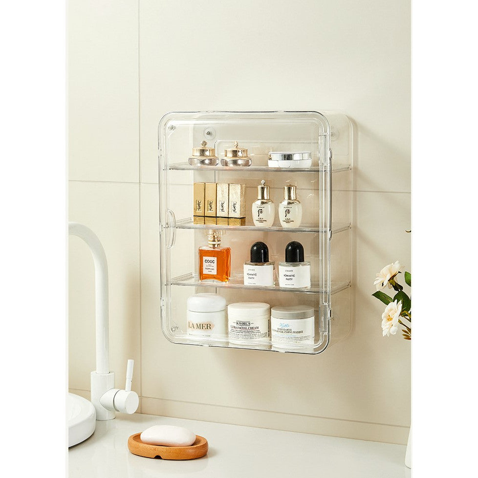 Shopclassyshop Wall-mounted multilayer cosmetics shelf perfume dresser tabletop skincare storage box