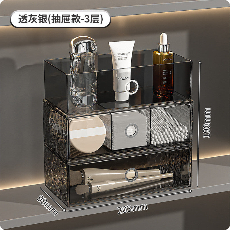 Shopclassyhsop Bathroom mirror cabinet organizer storage box bathroom vanity counter cosmetics shelf