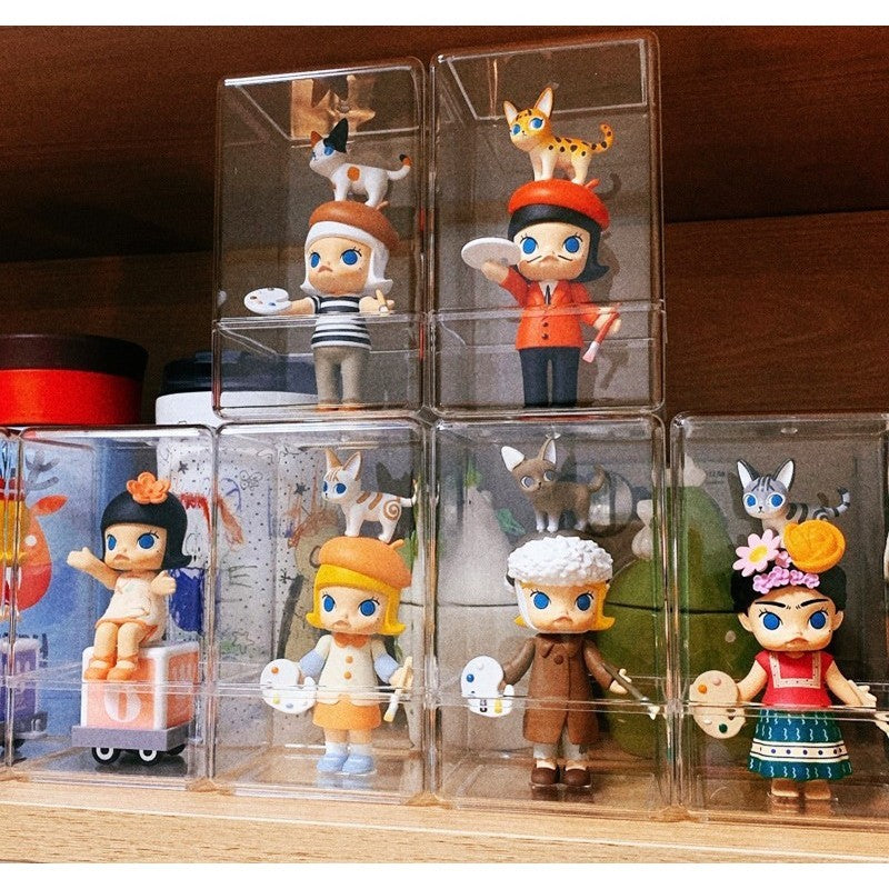 Shopclassyshop Acrylic Transparent display box fits jasmine Molly doll, figure blind box stackable Pop mart