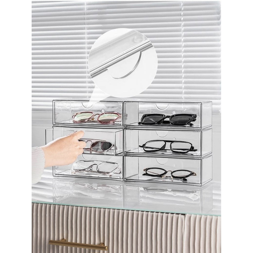 Shopclassyshop Acrylic drawer storage box stacked for glasses sunglasses display stationery contact lenses