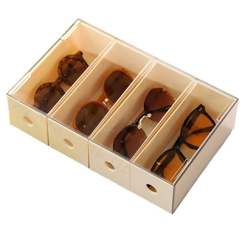 Shopclassyshop Acrylic tabletops glasses sunglasses organizer drawer divider dustproof stackable storage box