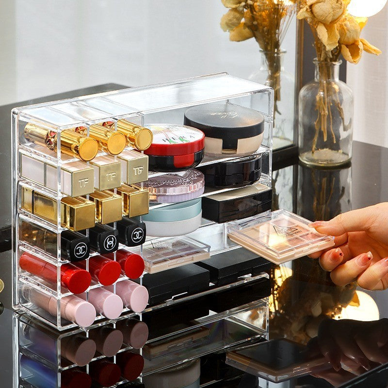 Shopclassyshop Acrylic Lipstick organizer eyeshadow powder cushion organizer drawer divider tabletop makeup shelf