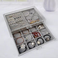 shopclassy Large two-drawer acrylic storage box, jewelry, necklace, earrings,ring display tray