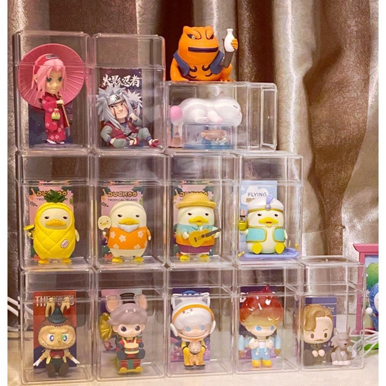 Shopclassyshop Acrylic Transparent display box fits jasmine Molly doll, figure blind box stackable Pop mart