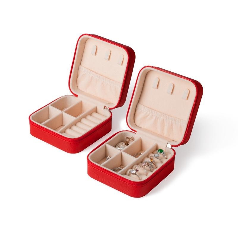 Shopclassyshop ladies mini Portable jewelry organizer travel organizer hand bag earrings rings pu leather box
