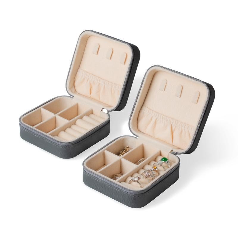 Shopclassyshop ladies mini Portable jewelry organizer travel organizer hand bag earrings rings pu leather box