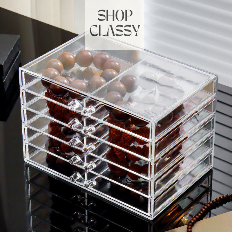 Shopclassyshop Dust-proof bracelets Organizer storage bracelet box beads Bodhi beads transparent multi-layer display box