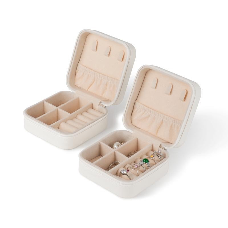 Shopclassyshop ladies mini Portable jewelry organizer travel organizer hand bag earrings rings pu leather box