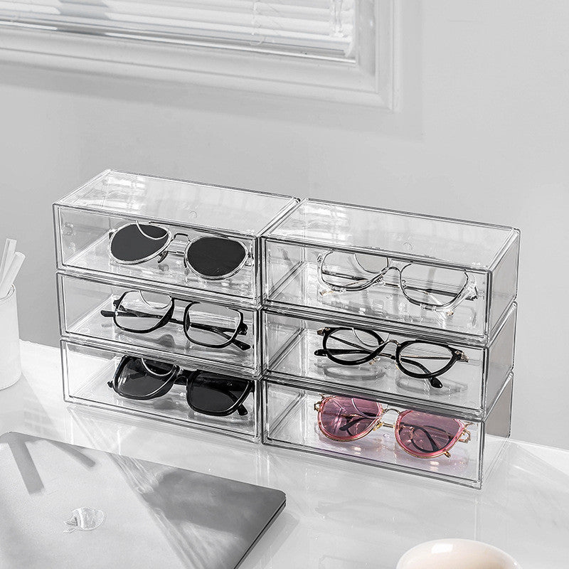 Shopclassyshop Acrylic drawer storage box stacked for glasses sunglasses display stationery contact lenses