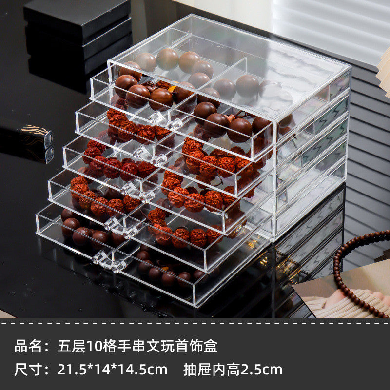 Shopclassyshop Dust-proof bracelets Organizer storage bracelet box beads Bodhi beads transparent multi-layer display box