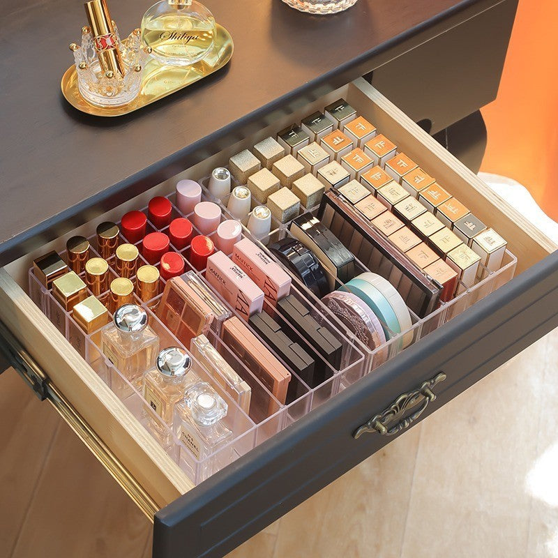 Shopclassyshop Acrylic Lipstick organizer eyeshadow powder cushion organizer drawer divider tabletop makeup shelf