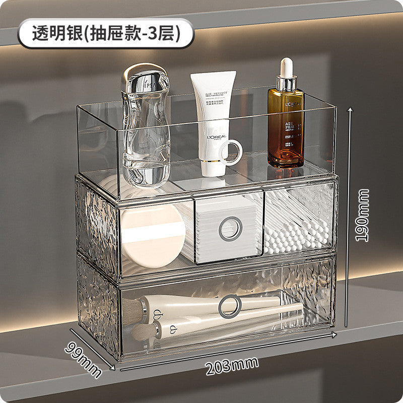 Shopclassyhsop Bathroom mirror cabinet organizer storage box bathroom vanity counter cosmetics shelf