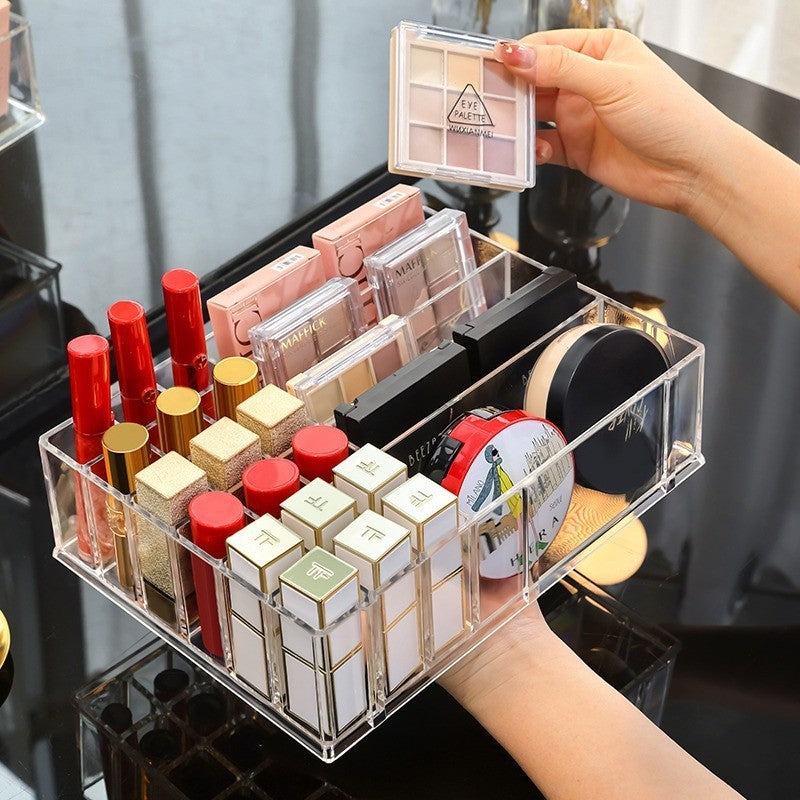 Shopclassyshop Acrylic Lipstick organizer eyeshadow powder cushion organizer drawer divider tabletop makeup shelf