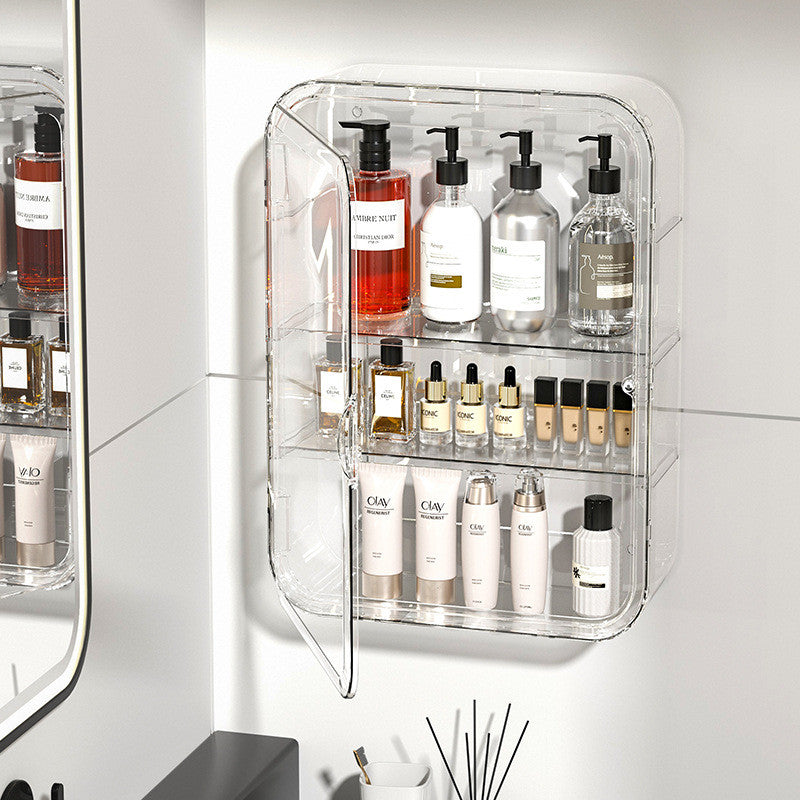 Shopclassyshop Wall-mounted multilayer cosmetics shelf perfume dresser tabletop skincare storage box