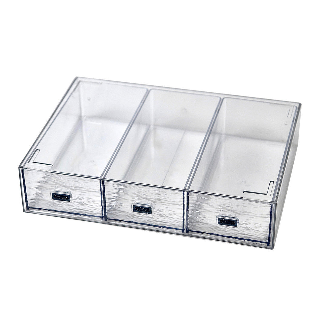 ShopClassyShop Transparent water ripples stacked drawer storage boxes ladies tabletop cosmetics storage
